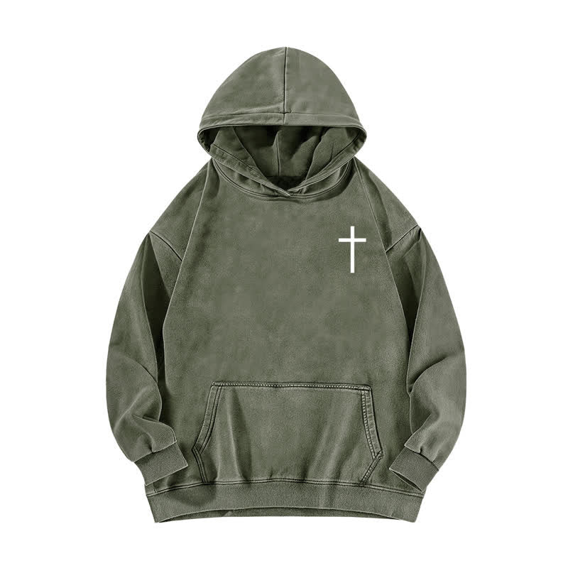 Christianartworkshop Jesus Is King Crown Of Thorns Washed Hoodie - image 11