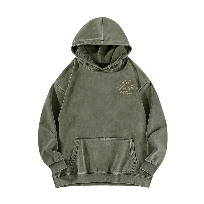 Christianartworkshop Jesus Saves Good News Front And Back Washed Hoodie - image 8