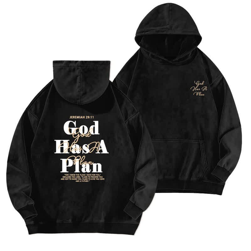 Christianartworkshop Jesus Saves Good News Front And Back Washed Hoodie - Black - 5XL - image 0