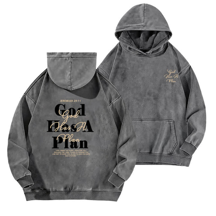 Christianartworkshop Jesus Saves Good News Front And Back Washed Hoodie - Grey - 5XL - image 3