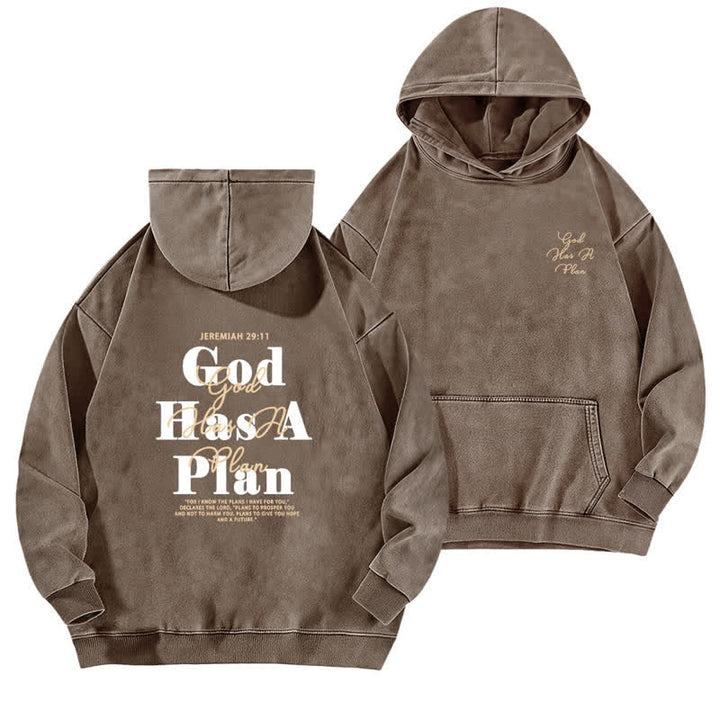 Christianartworkshop Jesus Saves Good News Front And Back Washed Hoodie - Brown - 5XL - image 9