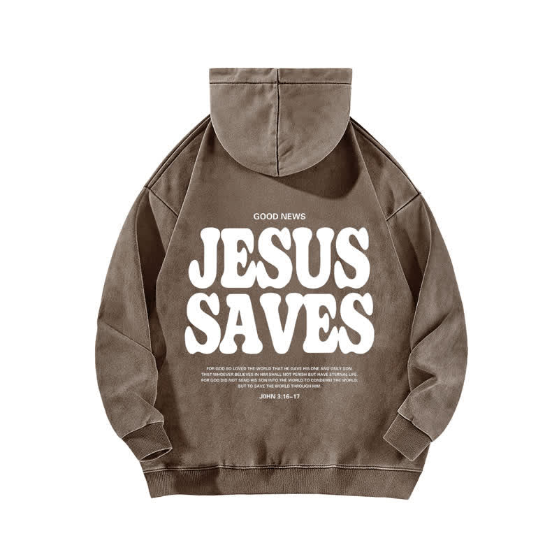 Christianartworkshop God Has A Plan Vintage Brown Washed Hoodie - image 1