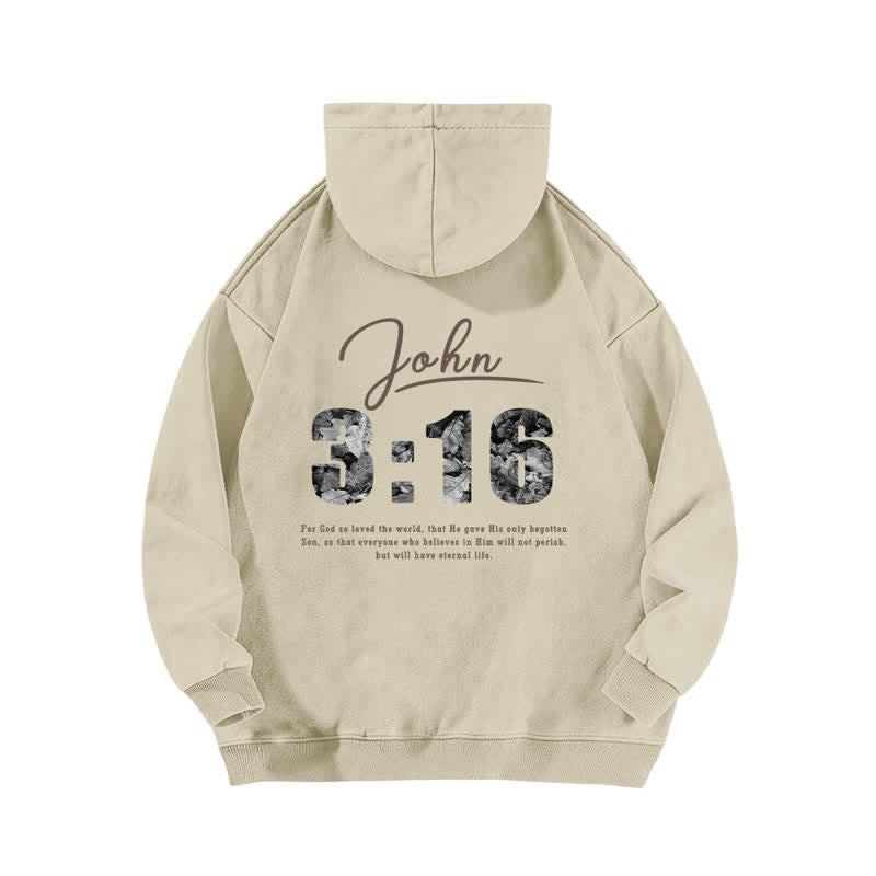 Christianartworkshop John 3:16 Vintage Front And Back Print Washed Hoodie - image 1