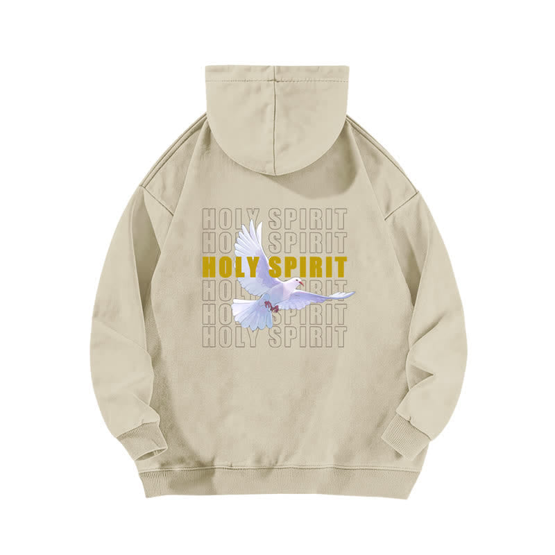 Christianartworkshop Holy Spirit Dove Graphic Oversized Black Washed Hoodie - image 4