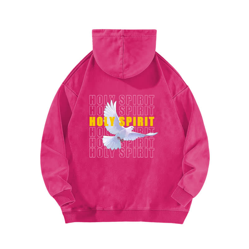 Christianartworkshop Holy Spirit Dove Graphic Oversized Black Washed Hoodie - image 16