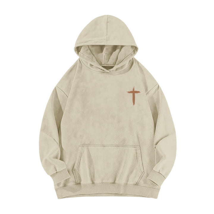 Christianartworkshop He Died For Me Cross Back Print Washed Hoodie - image 2