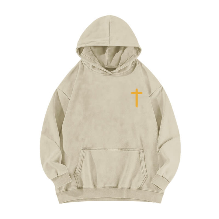 Christianartworkshop Jesus Is King Crown Back Print Washed Hoodie - image 5