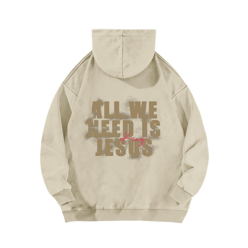 Christianartworkshop Jesus King Front And Back Print Washed Hoodie - image 1