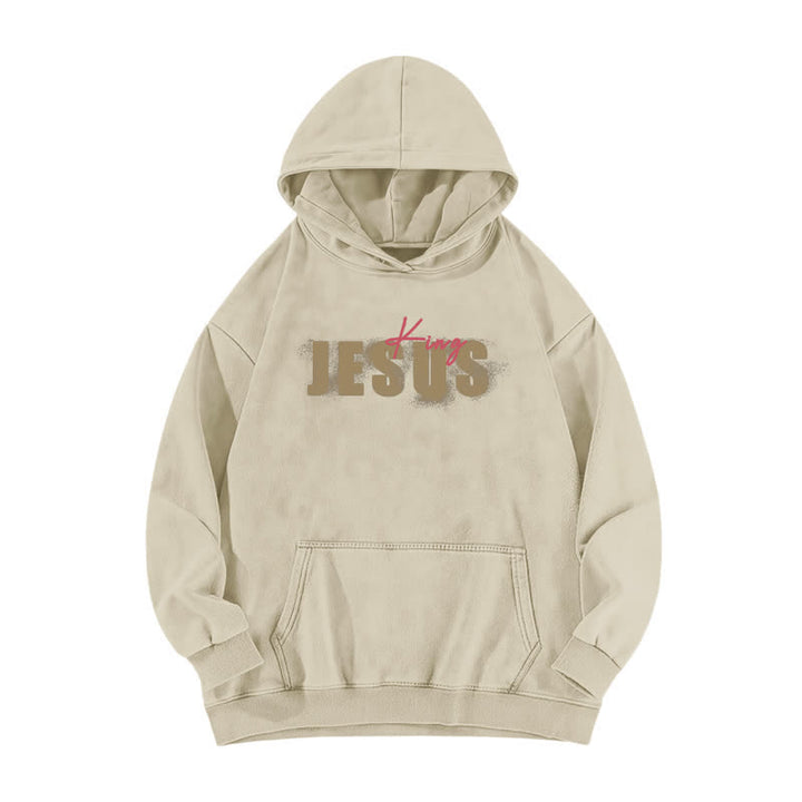 Christianartworkshop Jesus King Front And Back Print Washed Hoodie - image 2