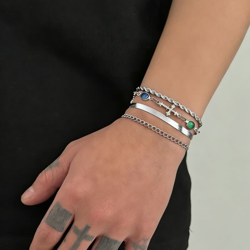 Christianartworkshop Elegant Multi-Style Cross Alloy Wrist Stack: Vessel of Quiet Devotion - image 7