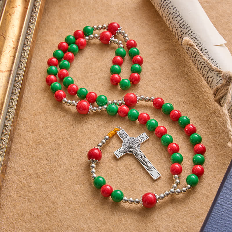 Christianartworkshop Heavenly Guard Beaded Rosary With Crucifix: Badge of Steady Guidance - Crucifix - image 0