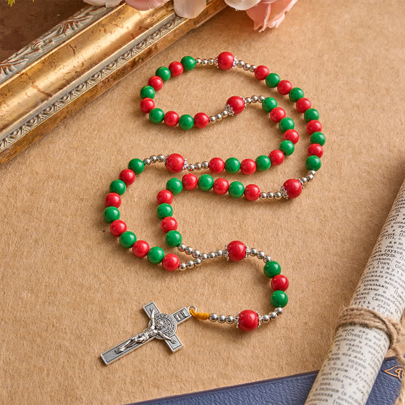 Christianartworkshop Heavenly Guard Beaded Rosary With Crucifix: Badge of Steady Guidance - image 1