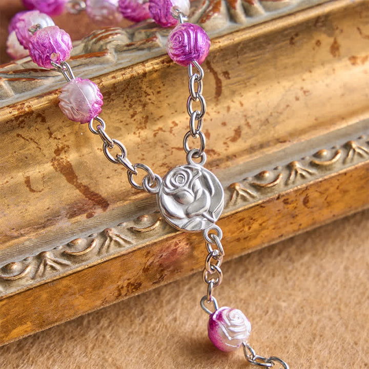 Christianartworkshop Heavenly Rose Bead Rosary With Crucifix: Badge of Steady Guidance - image 3