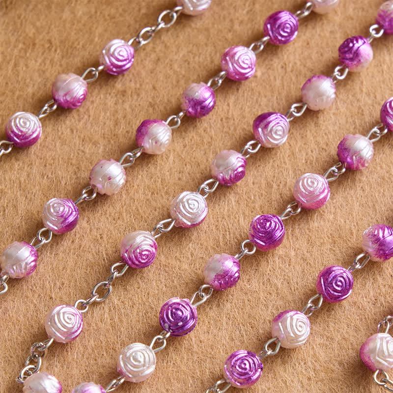 Christianartworkshop Heavenly Rose Bead Rosary With Crucifix: Badge of Steady Guidance - image 2