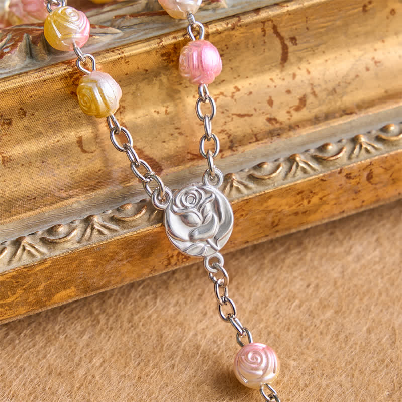 Christianartworkshop Heavenly Rose Bead Rosary With Crucifix: Badge of Steady Guidance - image 8