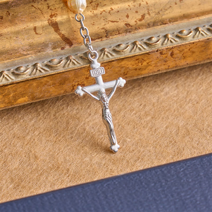 Christianartworkshop Heavenly Rose Bead Rosary With Crucifix: Badge of Steady Guidance - image 9