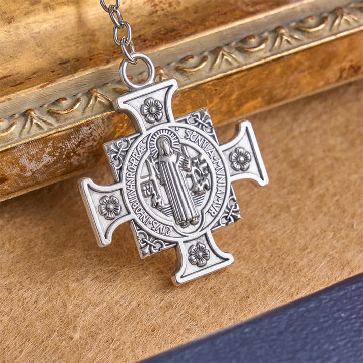 Christianartworkshop Ornate Alloy Rosary with Our Lady & St. Benedict: Emblem of Quiet Blessing - image 4