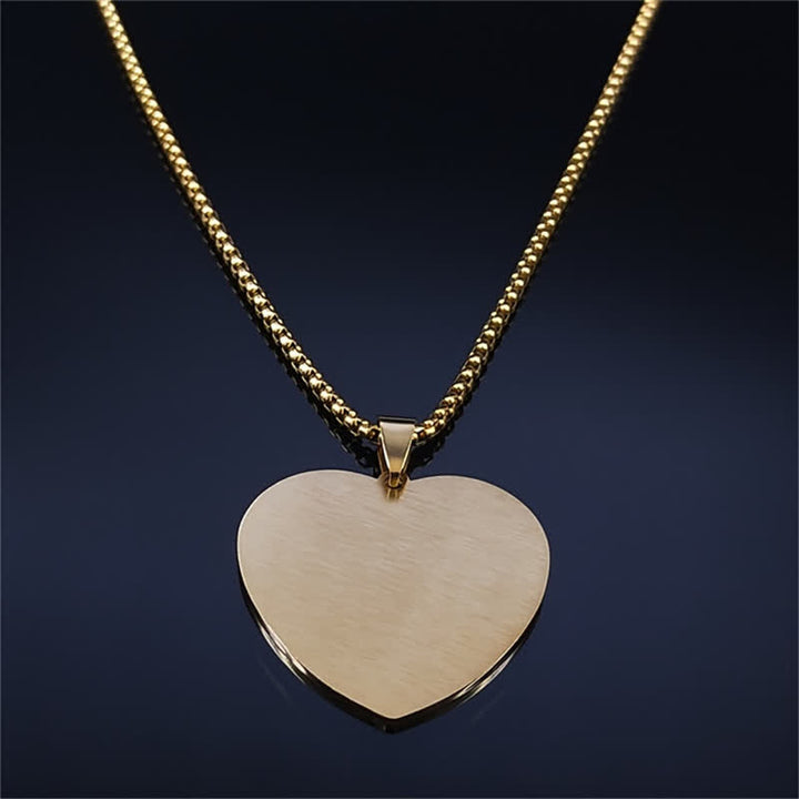 Christianartworkshop Solid Stainless Steel Heart Prayer Necklace: Token of Unwavering Heavenly Care - image 2