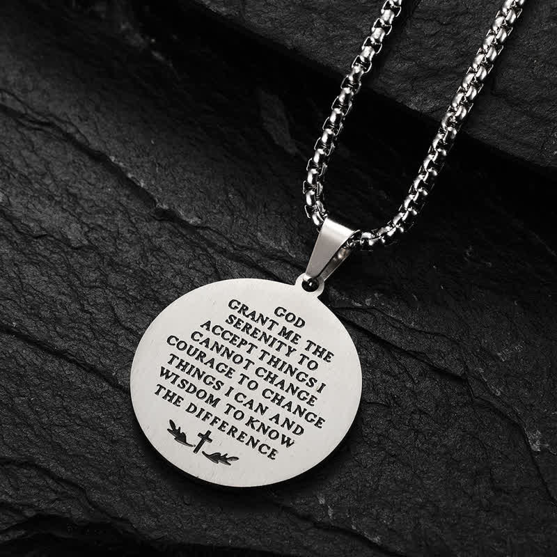 Christianartworkshop Dual-Sided Serenity Praying Hands Pendant Necklace: Token of Abiding Divine Calm - image 2
