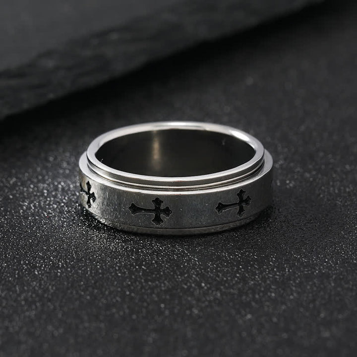 FREE Today: Rotatable Cross Stainless Steel Band Ring: Emblem of Abiding Heavenly Grace - image 5