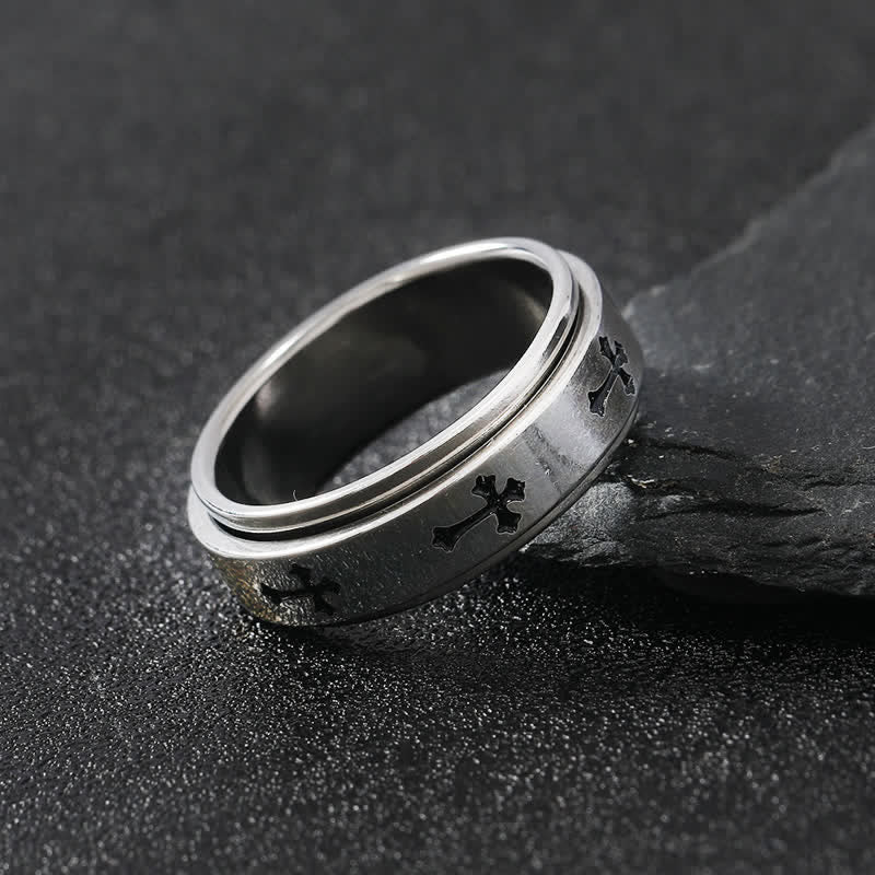 FREE Today: Rotatable Cross Stainless Steel Band Ring: Emblem of Abiding Heavenly Grace - image 6
