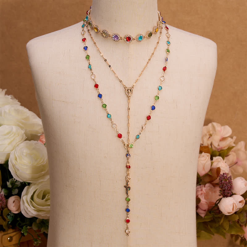 Christianartworkshop Layered Cross Necklace Set: Multistrand Faith & Fashion-Forward Expression - image 11