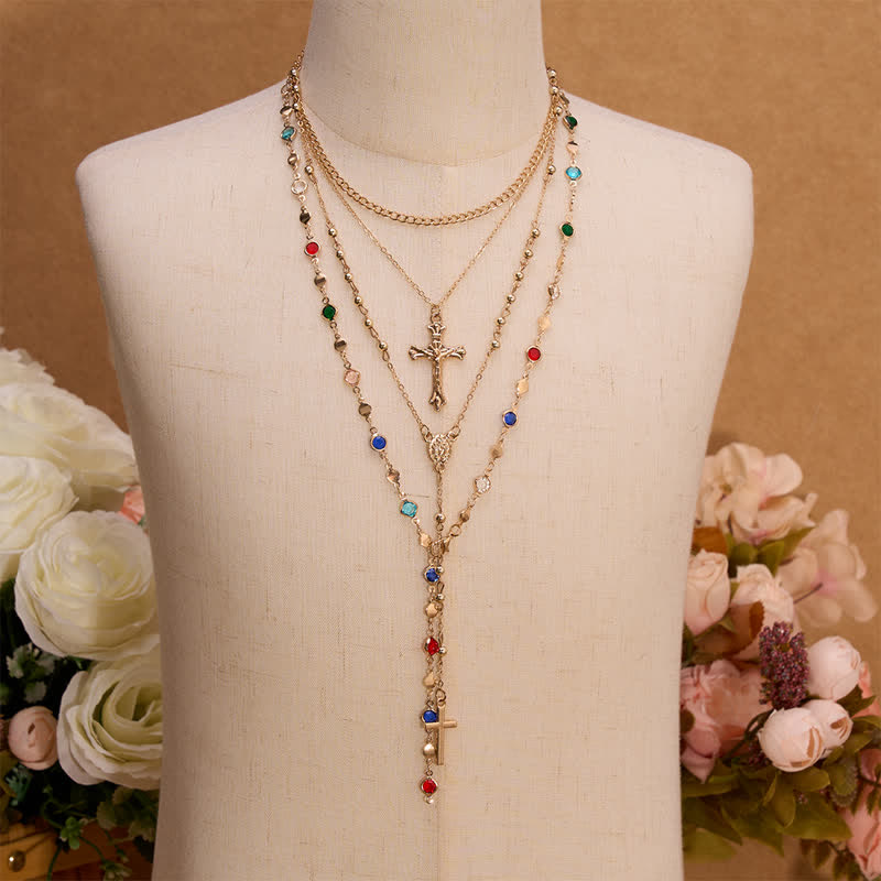 Christianartworkshop Layered Cross Necklace Set: Multistrand Faith & Fashion-Forward Expression - image 10