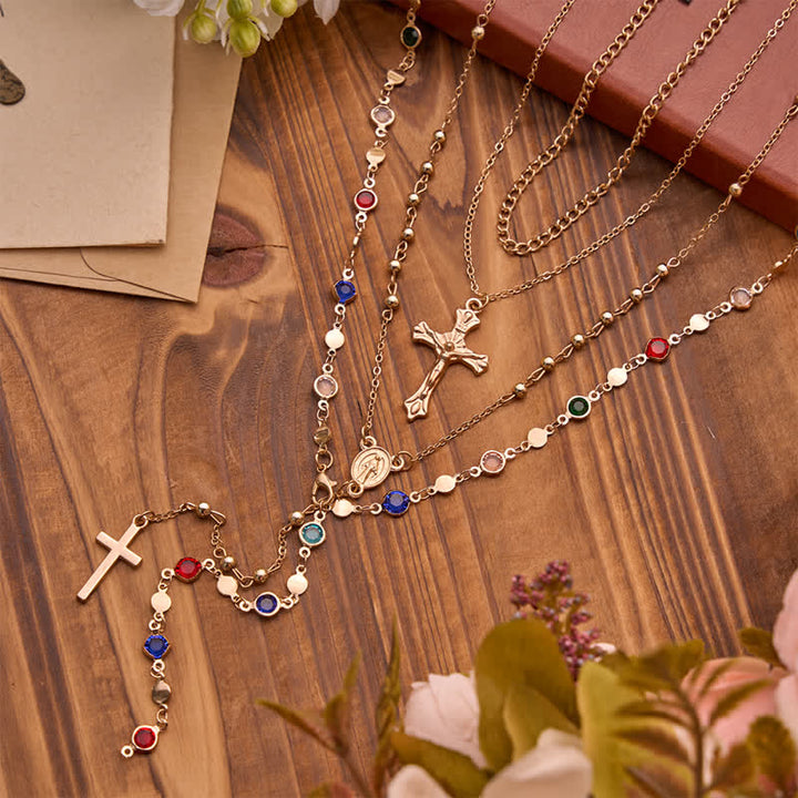 Christianartworkshop Layered Cross Necklace Set: Multistrand Faith & Fashion-Forward Expression - image 14