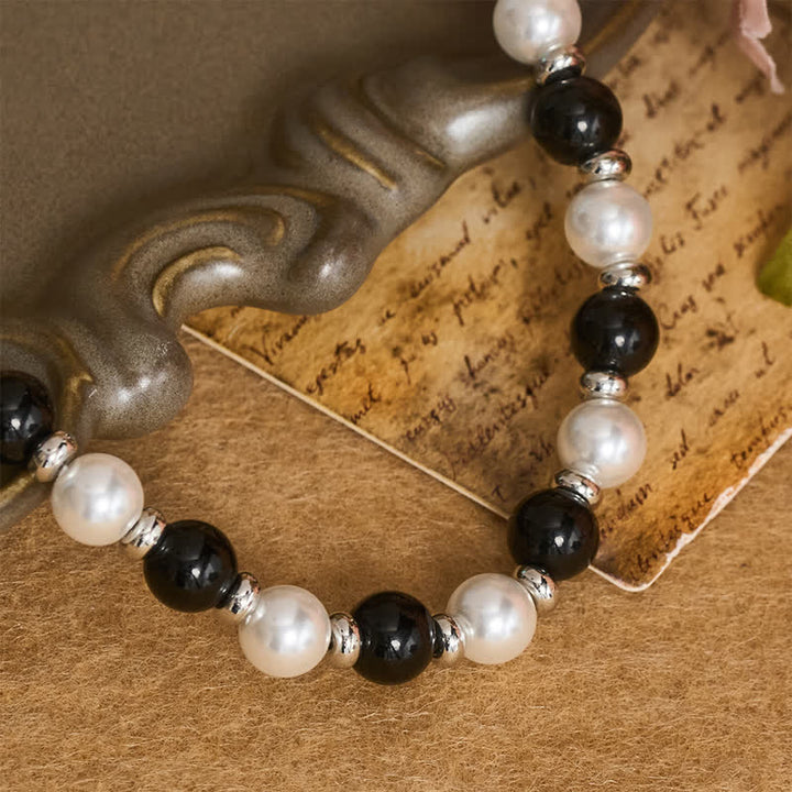 Christianartworkshop Polished Sparkle Cross Pearl Necklace: Sign Of Steady Celestial Guidance - image 3