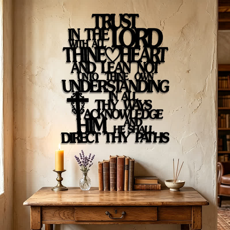 Christianartworkshop Dainty Typography Wrought Metal Verse Wall Sign: Token Of Quiet Divine Wisdom - image 3