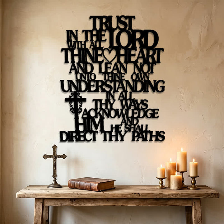 Christianartworkshop Dainty Typography Wrought Metal Verse Wall Sign: Token Of Quiet Divine Wisdom - image 2