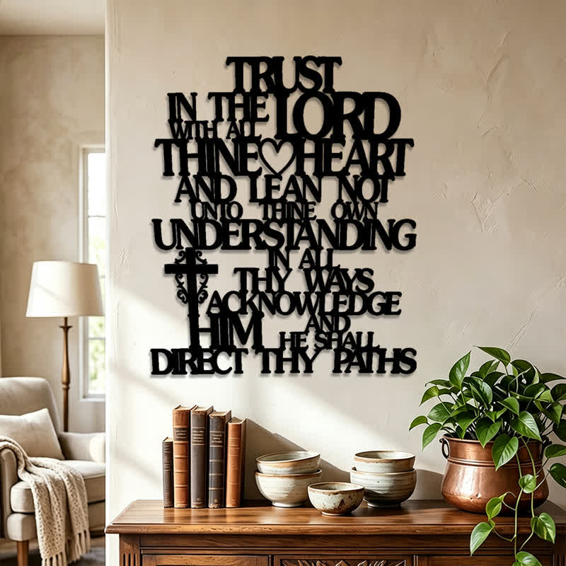Christianartworkshop Dainty Typography Wrought Metal Verse Wall Sign: Token Of Quiet Divine Wisdom - image 0