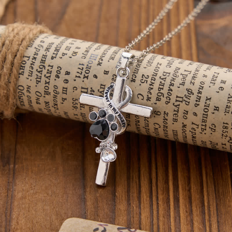 FREE Today: Paw Print Memorial Alloy Cross Necklace: Emblem Of Tender Heavenly Remembrance - image 6