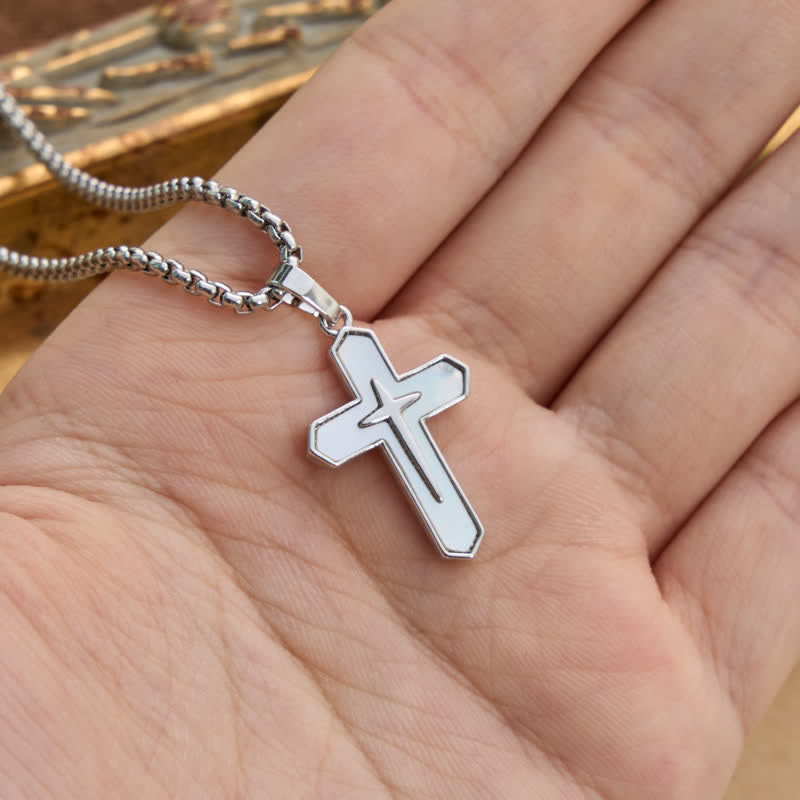 Christianartworkshop Refined Polished Copper Cross with Shell Inlay: Mark of Steady Heavenly Shelter - image 6