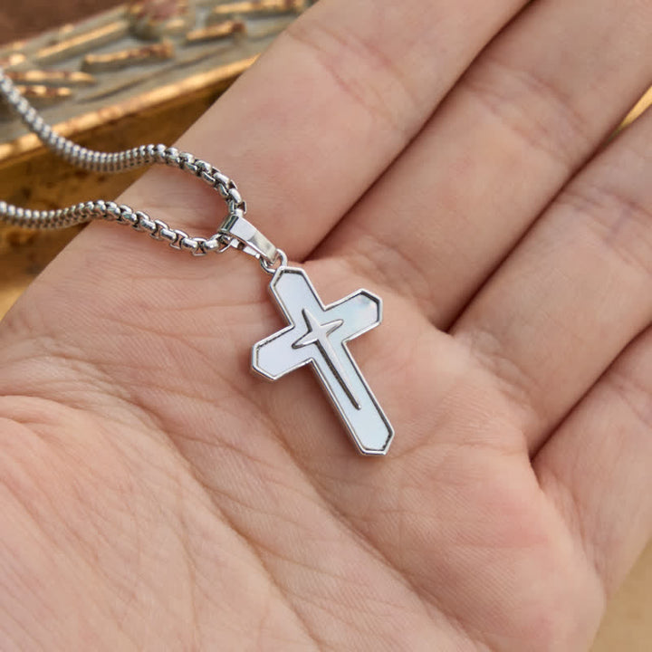 Christianartworkshop Refined Polished Copper Cross with Shell Inlay: Mark of Steady Heavenly Shelter - image 6