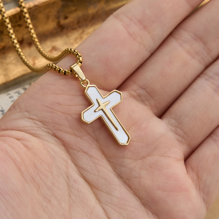 Christianartworkshop Refined Polished Copper Cross with Shell Inlay: Mark of Steady Heavenly Shelter - image 3