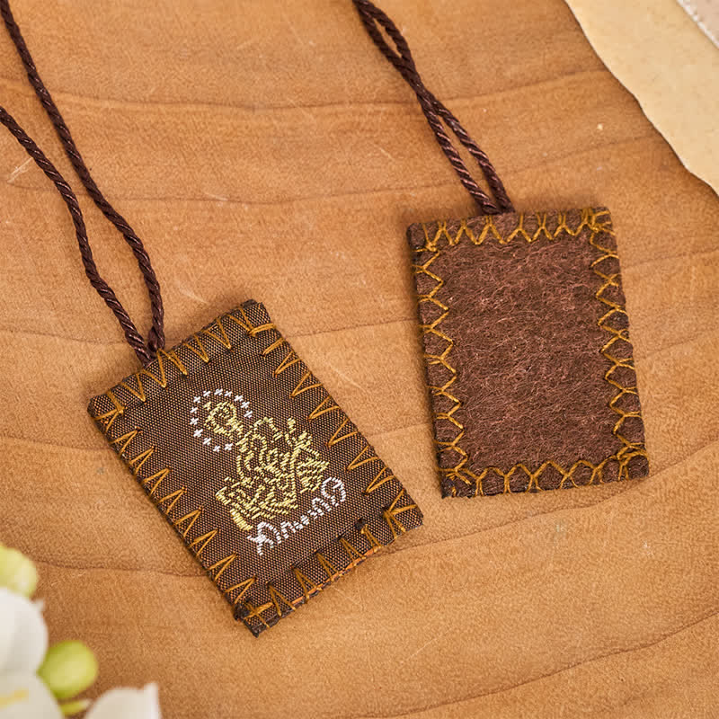Christianartworkshop Dual‑Panel Soft Textile Scapular Set With Our Lady: Symbol of Serene Grace - image 3