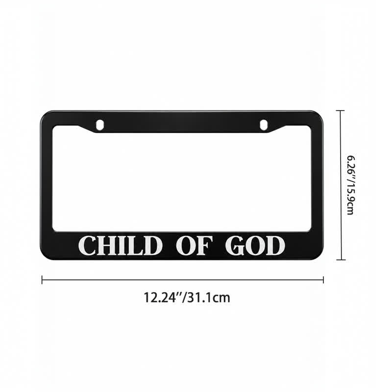 Christianartworkshop Decorative License Plate Frame “Child Of God”: Badge of Sacred Sonship - image 9