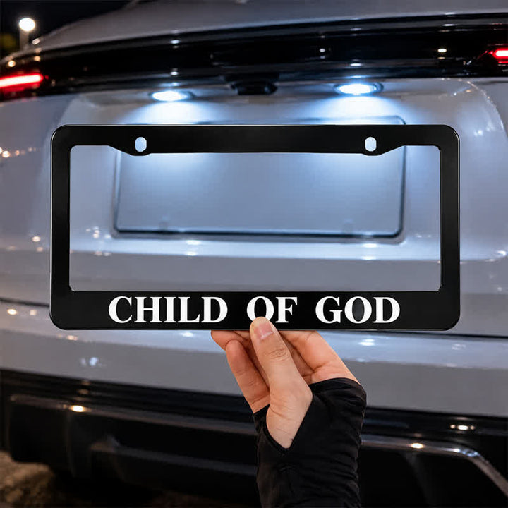Christianartworkshop Decorative License Plate Frame “Child Of God”: Badge of Sacred Sonship - image 2