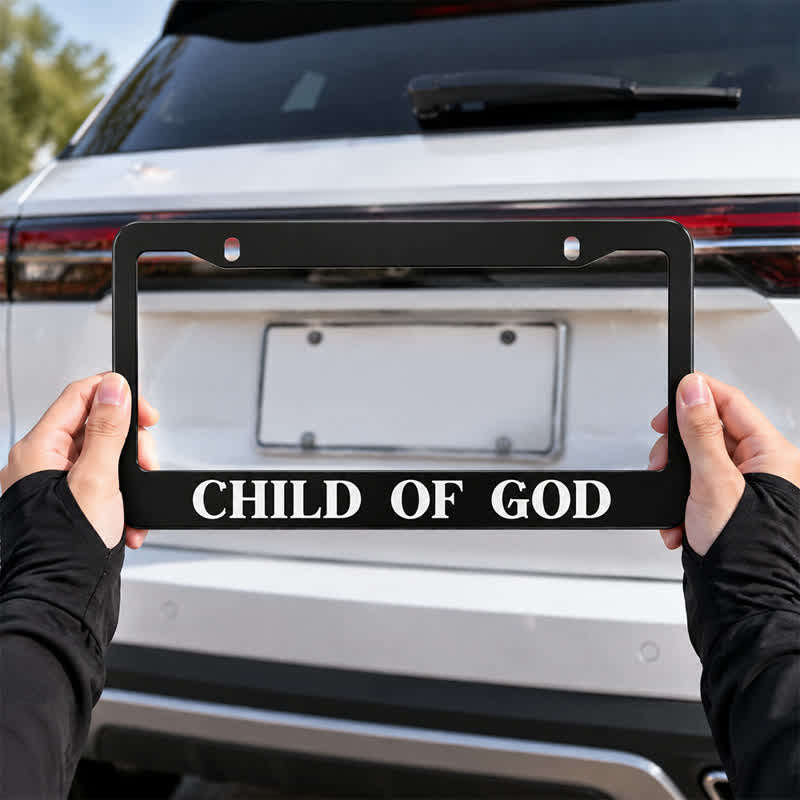Christianartworkshop Decorative License Plate Frame “Child Of God”: Badge of Sacred Sonship - image 3