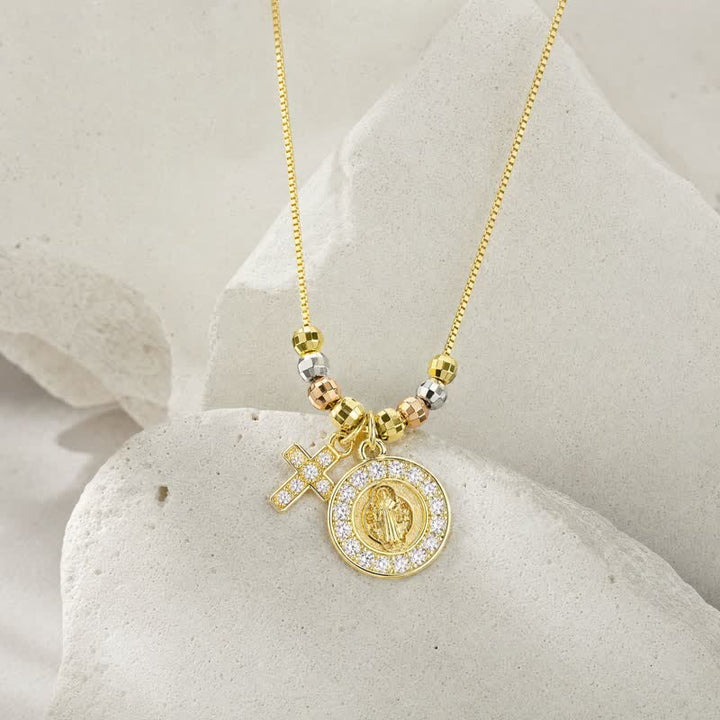 Christianartworkshop Mixed‑Bead St. Benedict Cross Pendant Necklace: Sign of Everlasting Sacred Safeguard - image 9