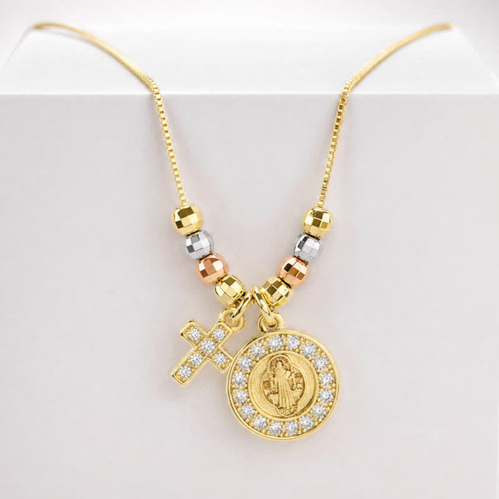 FREE Today: Mixed‑Bead St. Benedict Cross Pendant Necklace: Sign of Everlasting Sacred Safeguard - image 7