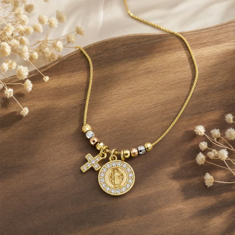 Christianartworkshop Mixed‑Bead St. Benedict Cross Pendant Necklace: Sign of Everlasting Sacred Safeguard - image 10