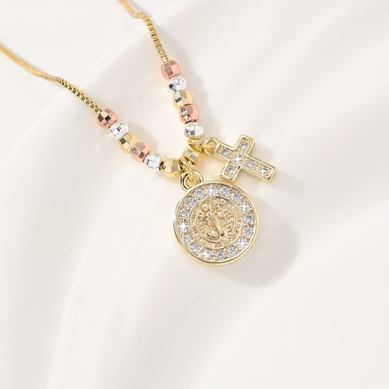 FREE Today: Mixed‑Bead St. Benedict Cross Pendant Necklace: Sign of Everlasting Sacred Safeguard - image 13