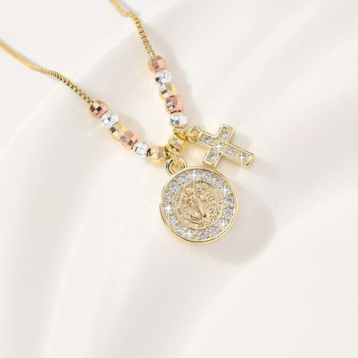 FREE Today: Mixed‑Bead St. Benedict Cross Pendant Necklace: Sign of Everlasting Sacred Safeguard - image 13