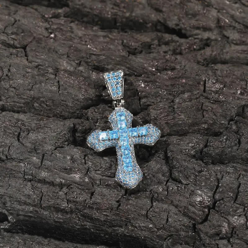 Christianartworkshop Chunky Sparkling Scalloped Cross With Rope Chain: Carrier of Bold Daily Benediction - image 3