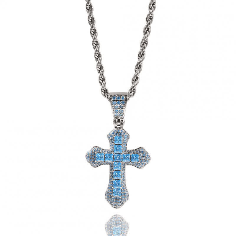 Christianartworkshop Chunky Sparkling Scalloped Cross With Rope Chain: Carrier of Bold Daily Benediction - image 4