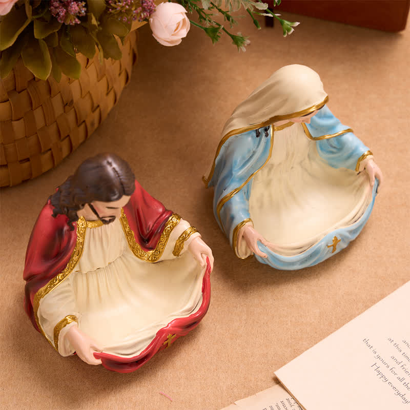 Christianartworkshop Vintage Finish Resin Figurine Rosary Caddy: Carrier Of Calm Sacred Warmth - image 1