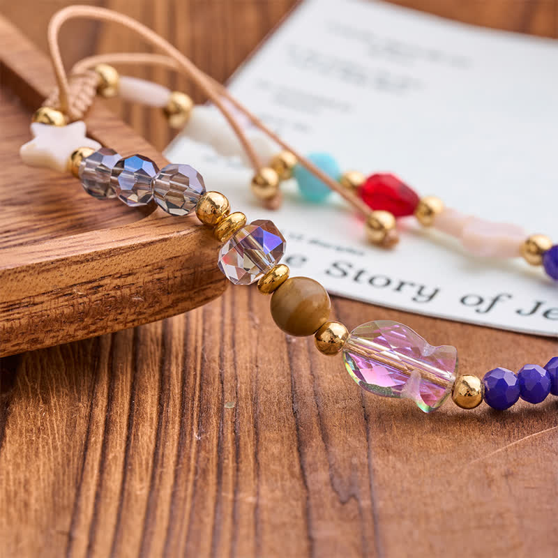 Christianartworkshop Scripture Narrative Beaded Cross Bracelet: Carrier of Soft Heavenly Providence - image 3