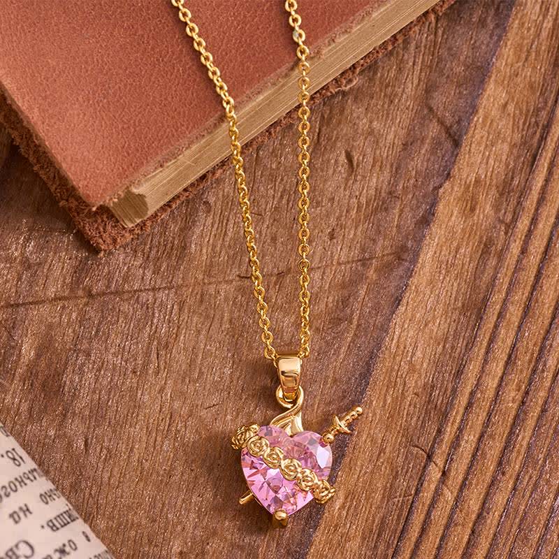 Christianartworkshop Thorn & Cross Sacred Heart Gold-Tone Necklace: Symbol of Quiet Divine Tenderness - image 5
